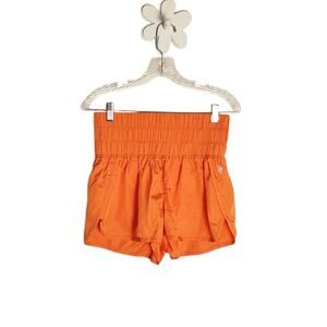 FREE PEOPLE Movement Shorts Bright Orange Libed Athletic Eunning Outdoor Sz M